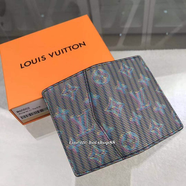 路易威登LV錢包 M60502蘭花 2019秋冬款 男女款卡夾 LV新款帆布皮夾卡包 xxlv1909